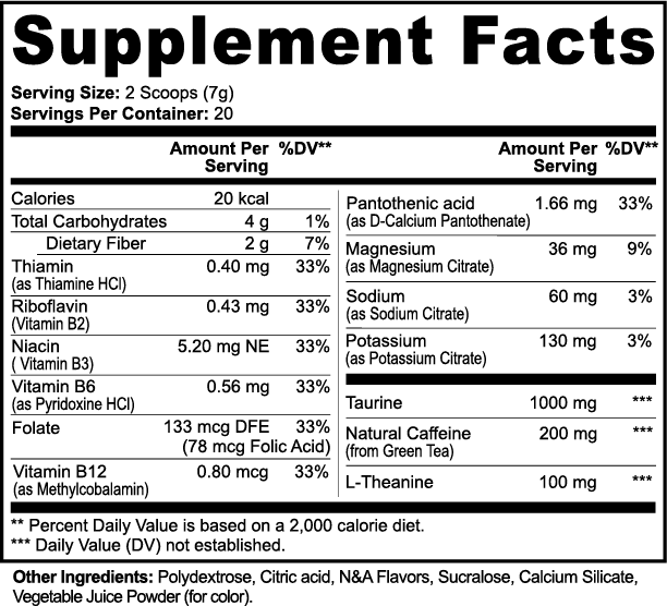 Pre-Workout (Fruit Punch) - Clean Energy